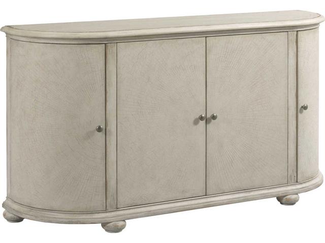 Cambric Picard Curved Buffet in Creme Finish