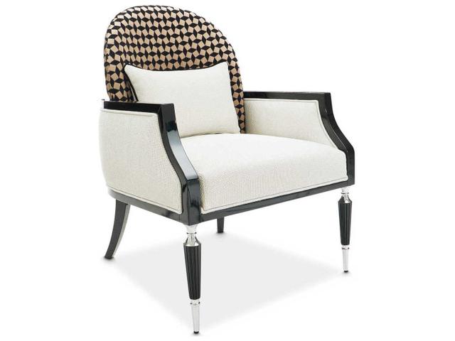 La Francaise Accent Chair in Cafe Au Lait and Black
