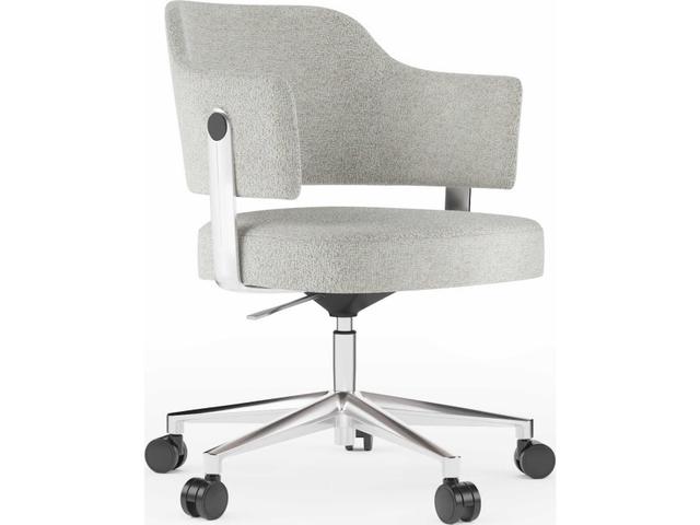 Circa Gray Upholstered Adjustable Swivel Computer Office Chair