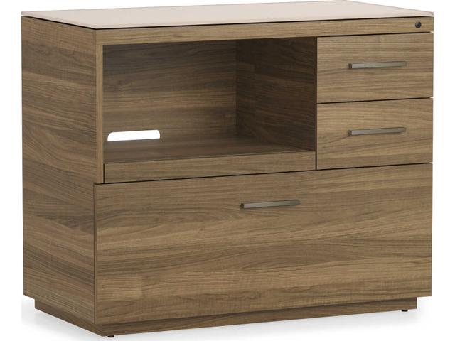 Sequel Studio 35" Walnut Wood Printer Cabinet