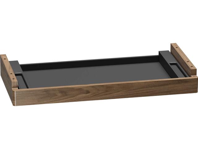 Luma Keyboard Drawer in Natural Walnut with Hardwood Veneers and Powder-Coated Steel
