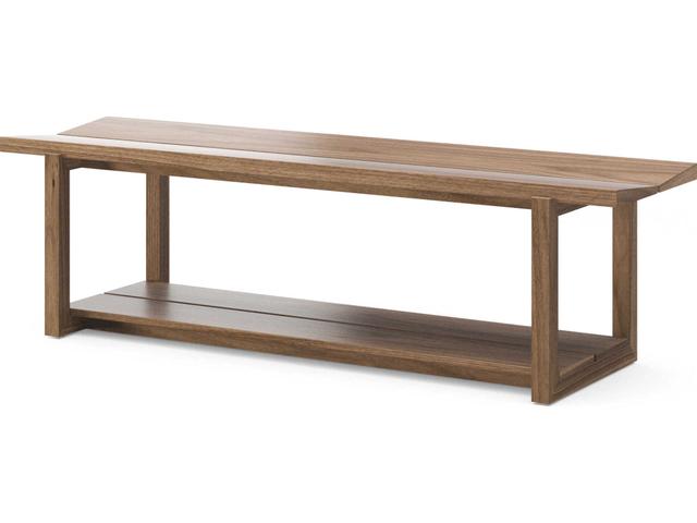Kava Natural Walnut Brown Accent Bench