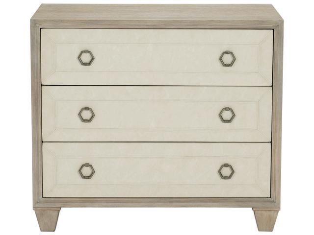 Santa Barbara 3-Drawer Nightstand with Fabric Wrapped Drawer Fronts