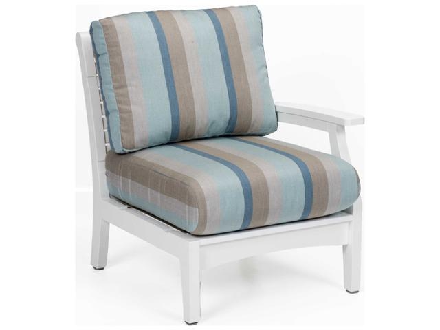 Classic Terrace Left Arm Sectional Club Chair in Poly Lumber