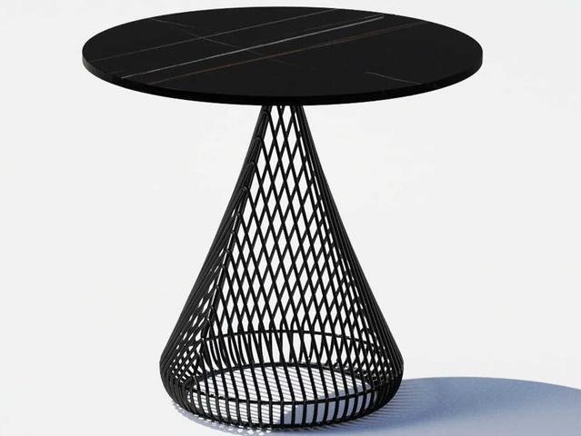 Outdoor Cono Metal Round End Table