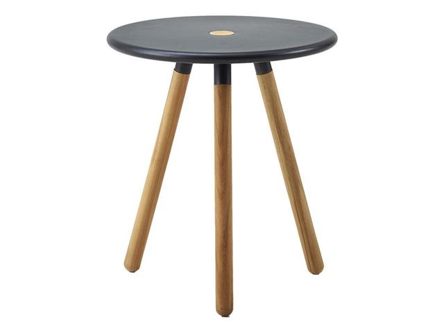 Cane Line Area Teak and Lava Grey Aluminum Table Stool