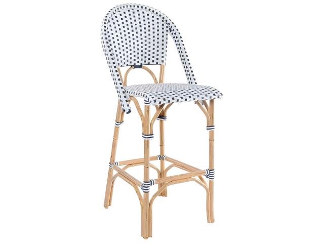 Café Wicker Armless Bar Stool