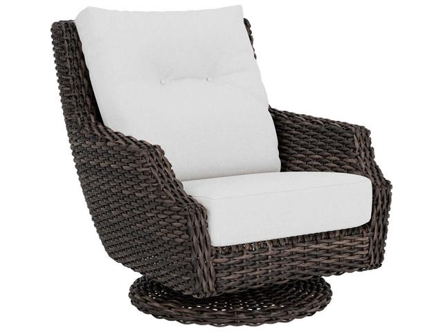 Largo Wicker High Back Swivel Rocker