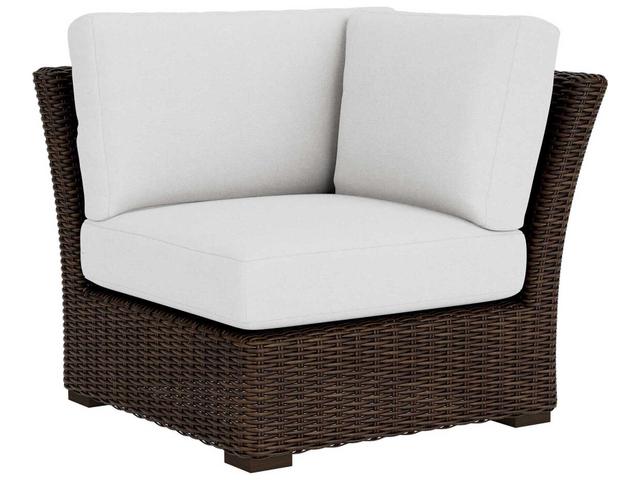 Mesa Woven Vinyl Wicker Corner Sectional Lounge Chair