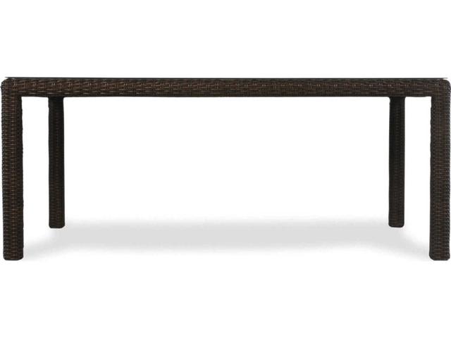 Mesa 72-Inch Rectangular Glass Top Dining Table in Pecan