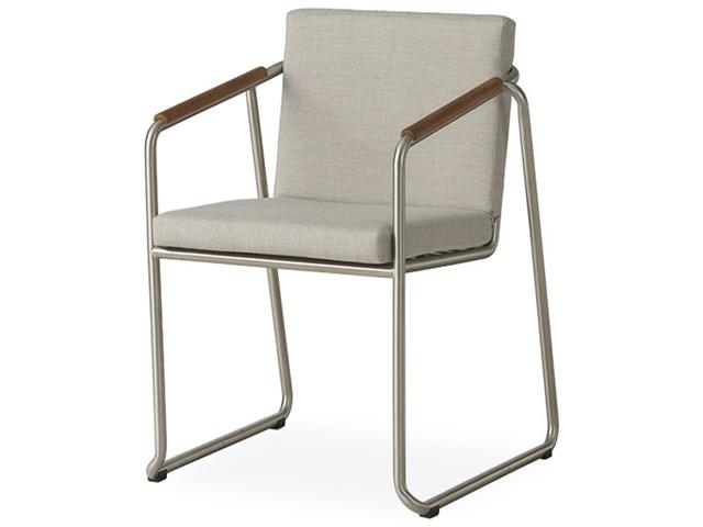 Elevation Dining Arm Chair with Teak Accents