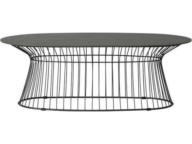 Escape Aluminum Oval Coffee Table