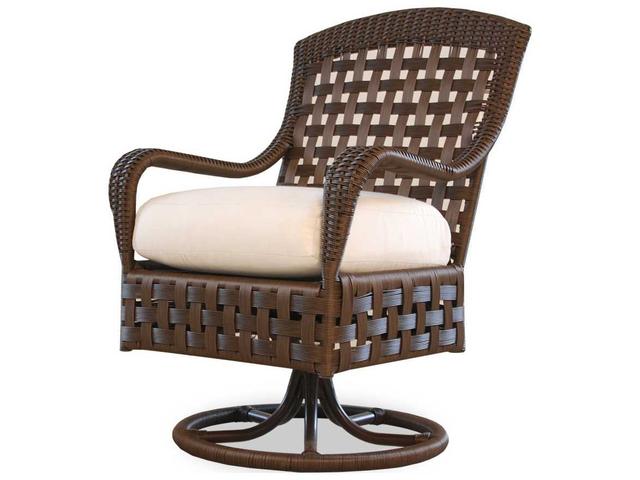 Haven Swivel Dining Arm Chair with Lloyd Loom Wicker