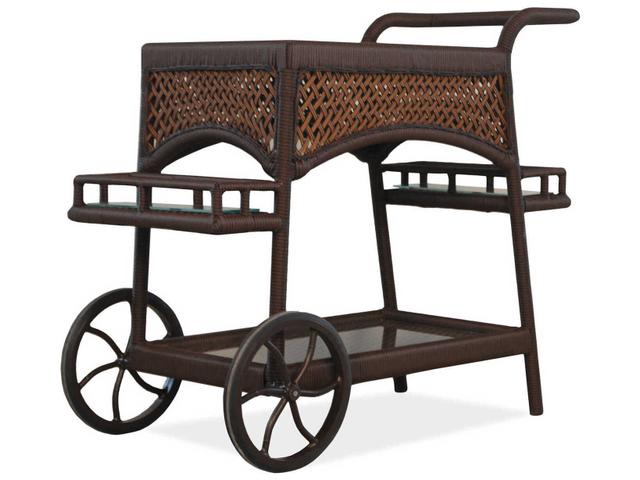 Grand Traverse Wicker Serving Cart