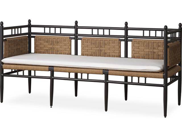 Low Country Aluminum Garden Bench in Antique Black