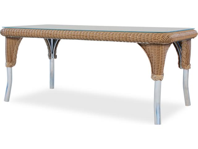 Universal Loom Rectangular Coffee Table with Glass Top