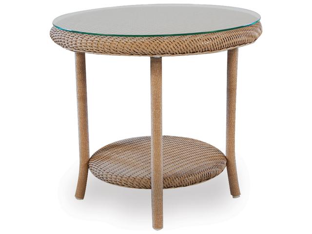 Wicker Round Outdoor End Table