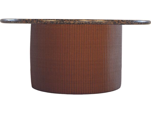 Loom 48-Inch Round Lloyd Loom Wicker Fire Pit Table