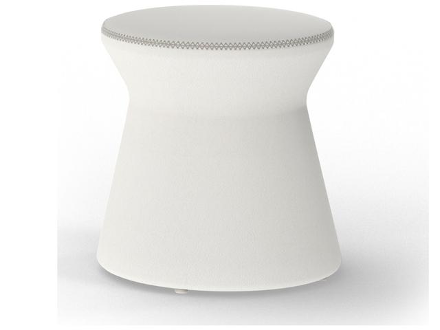 Stizzy 17.5-Inch Outdoor Ottoman with Stamskin Faux Leather