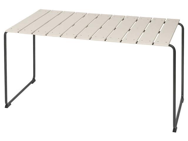 Ocean 55-Inch Recycled Plastic Rectangular Dining Table Sand Gunmetal