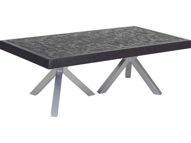 Altra Large Rectangular Outdoor Coffee Table in Cast Aluminum