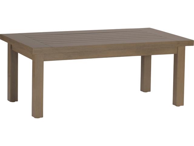 Club Aluminum Slatted Rectangular Coffee Table