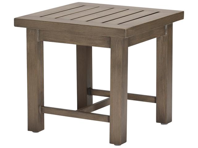 Club Aluminum Square End Table