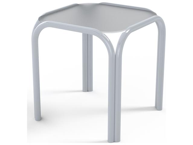 Obscure Acrylic Top Square Outdoor End Table