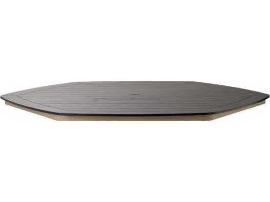 Marine Grade Polymer Hexagonal Table Top with Umbrella Hole