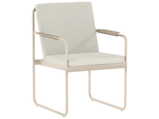 Mirage Cushion Aluminum Dining Arm Chair