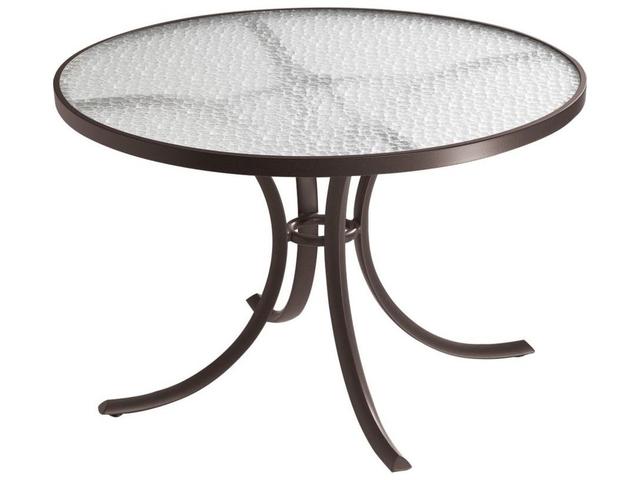Acrylic Cast Aluminum Round Outdoor Dining Table