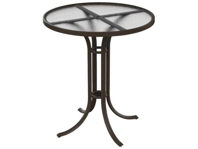 Acrylic Cast Aluminum 36 Inch Round Bar Table