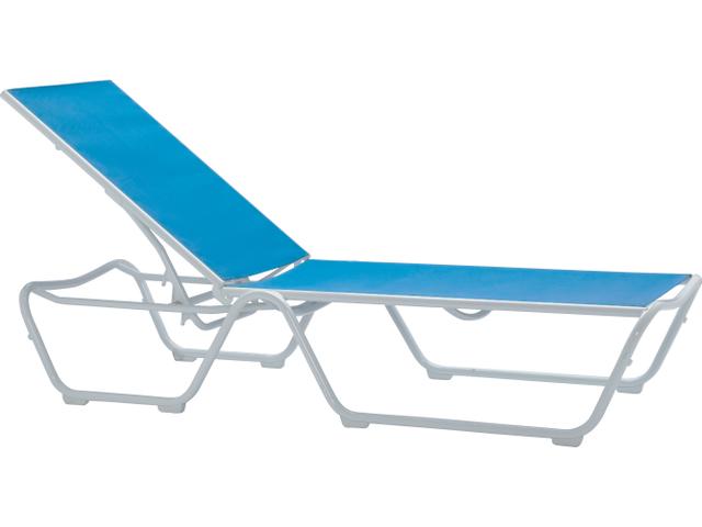 Millennia Relaxed Sling Aluminum Stackable Chaise Lounge