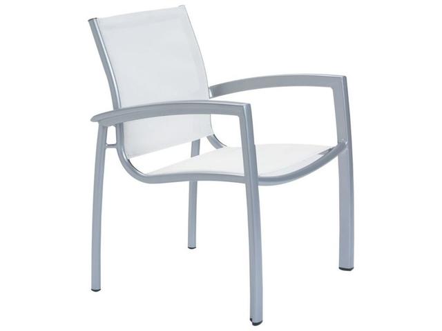 South Beach Relaxed Sling Aluminum Dining Arm Chair