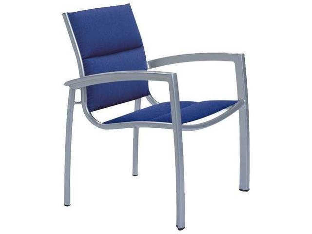 South Beach Padded Sling Aluminum Dining Arm Chair