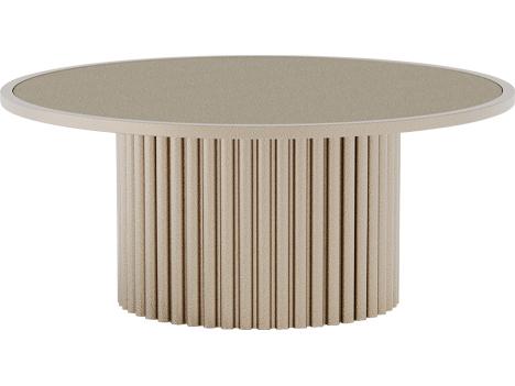 Milo 42-Inch Round Aluminum Coffee Table