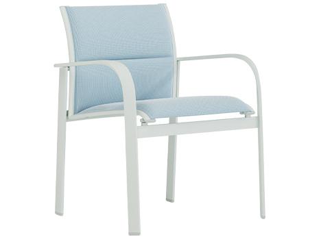 Twist Padded Sling Aluminum Stackable Dining Arm Chair