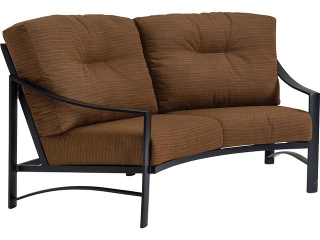 Kenzo Cushion Crescent Aluminum Loveseat