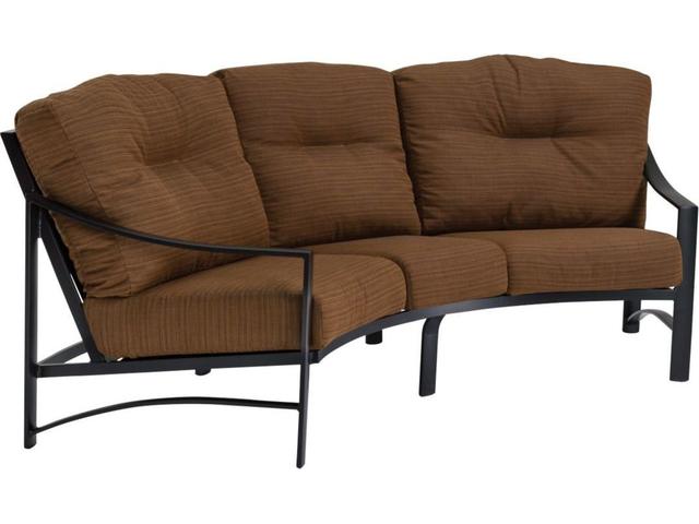 Kenzo Cushion Aluminum Crescent Patio Sofa