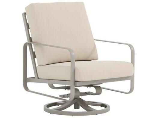 Brasilia Cushion Aluminum Swivel Action Lounge Chair
