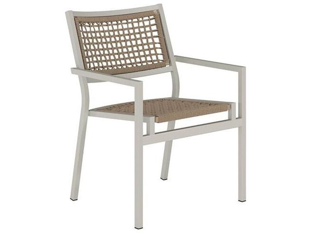 Cabana Club Rope Aluminum Stackable Dining Arm Chair