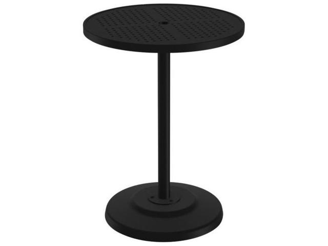 Boulevard 30-Inch Round KD Pedestal Bar Table with Umbrella Hole