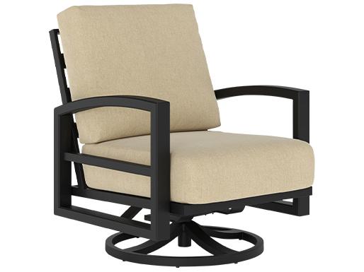 Lakeside Cushion Aluminum Swivel Lounge Chair