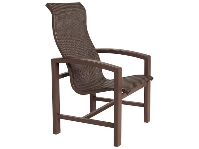 Lakeside Sling Aluminum High Back Dining Chair