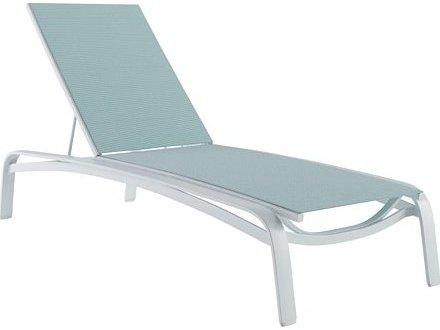 Laguna Beach Relaxed Sling Aluminum Stackable Patio Chaise Lounge