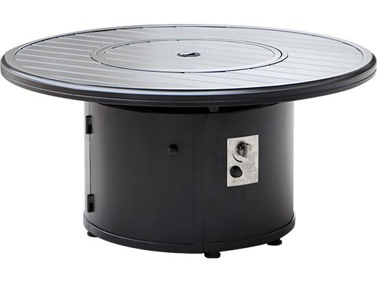 Solasta 42-Inch Round Aluminum Fire Pit Table with Push Button Igniter