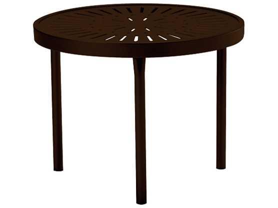 La'Stratta 20-Inch Round Aluminum Tea Table