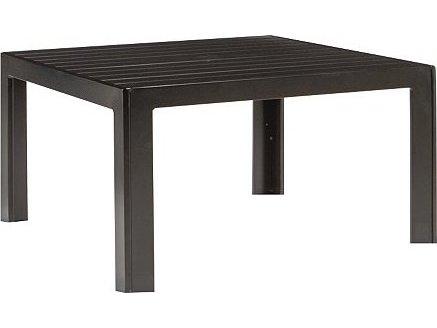 Aluminum Slat 36 Inch Square Coffee Table