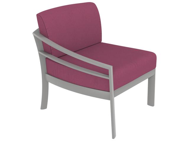 Kor Cushion Aluminum Right Arm Lounge Chair