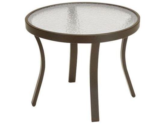 Acrylic Cast Aluminum 20-Inch Round Tea Table